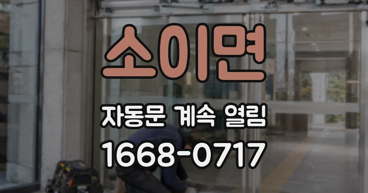 소이면 자동문 계속 열림