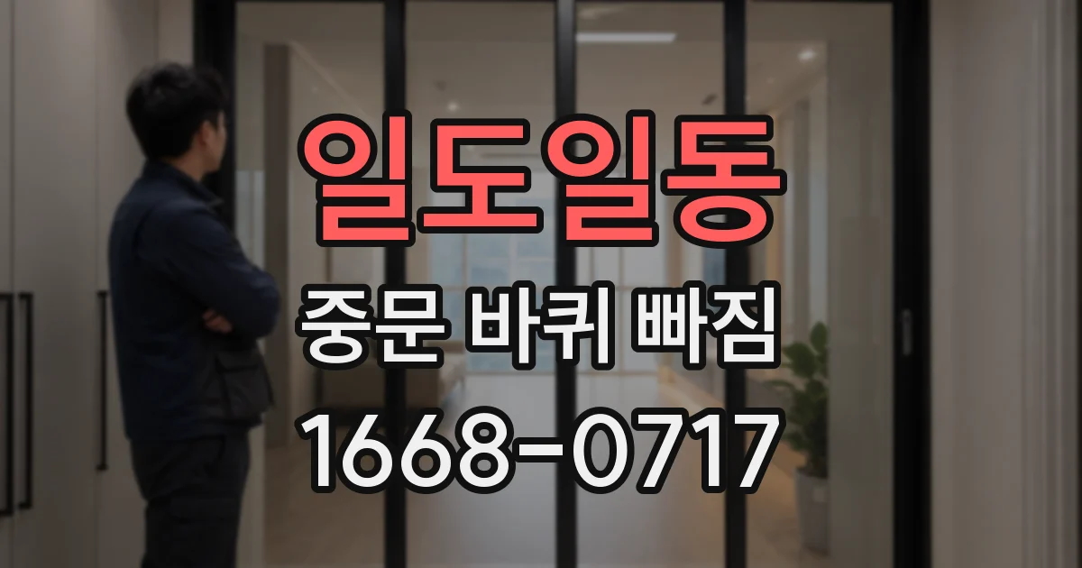 일도일동 중문 바퀴 빠짐