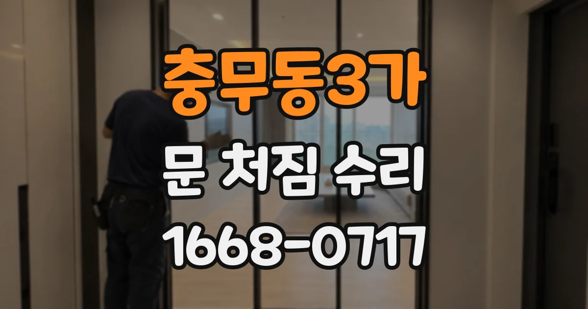 충무동3가 문 처짐 수리