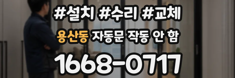 용산동 자동문 작동 안 함