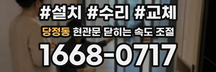 당정동 현관문 닫히는 속도 조절