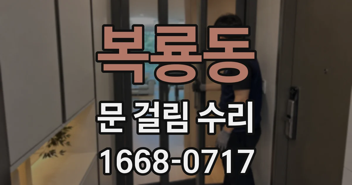 복룡동 문 걸림 수리