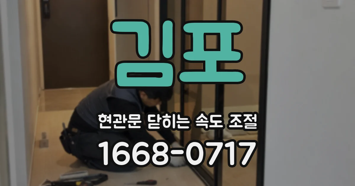 김포 현관문 닫히는 속도 조절