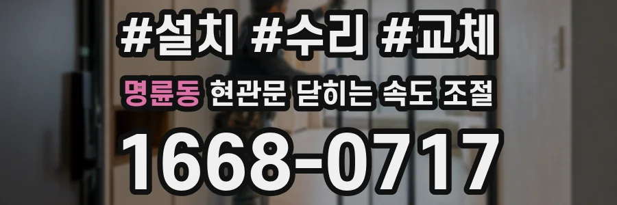 명륜동 현관문 닫히는 속도 조절