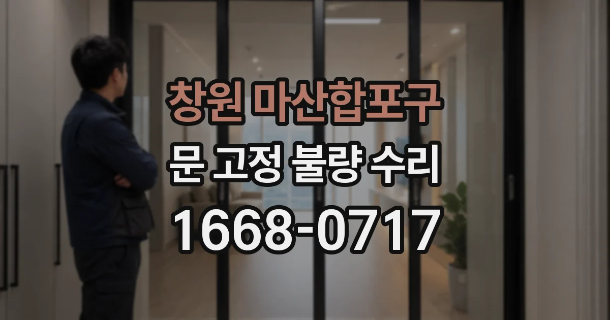 창원 마산합포구 문 고정 불량 수리