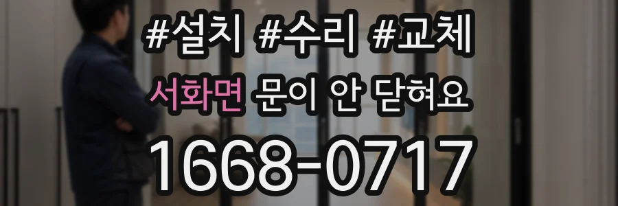 서화면 문이 안 닫혀요