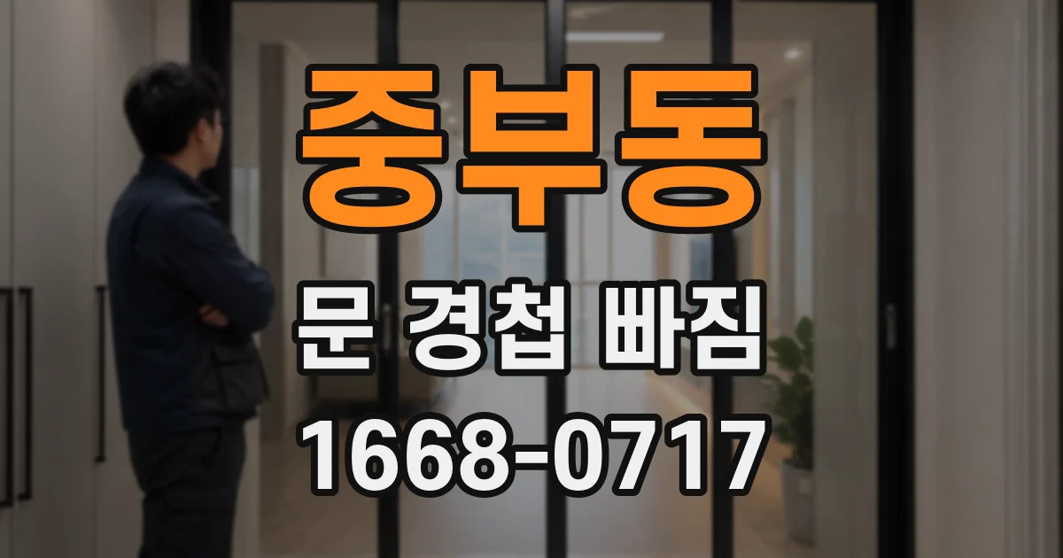 중부동 문 경첩 빠짐