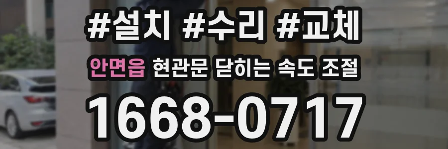 안면읍 현관문 닫히는 속도 조절