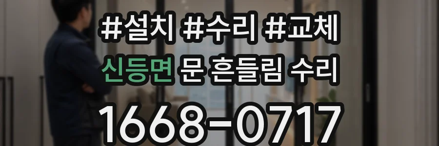 신등면 문 흔들림 수리
