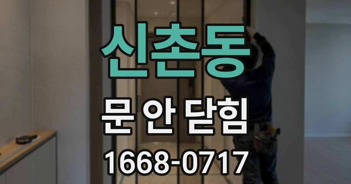 신촌동 문 안 닫힘