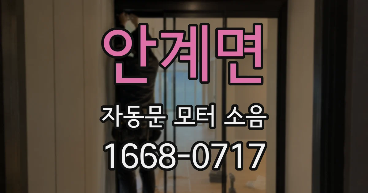 안계면 자동문 모터 소음