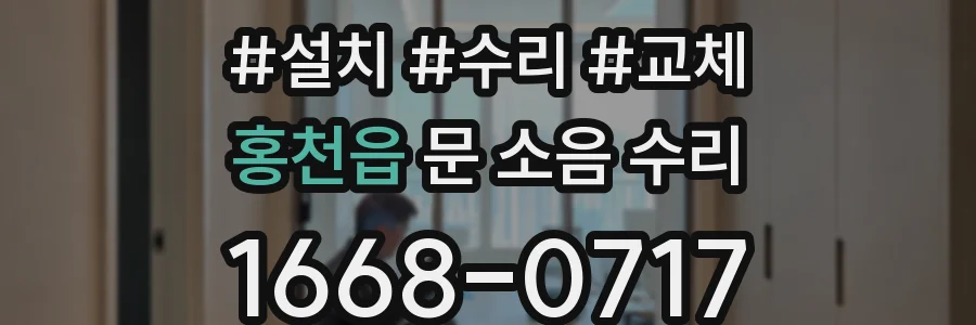 홍천읍 문 소음 수리