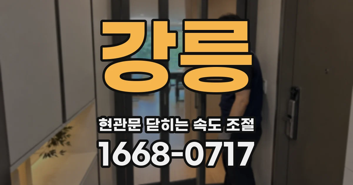 강릉 현관문 닫히는 속도 조절