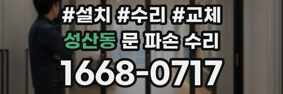 성산동 문 파손 수리