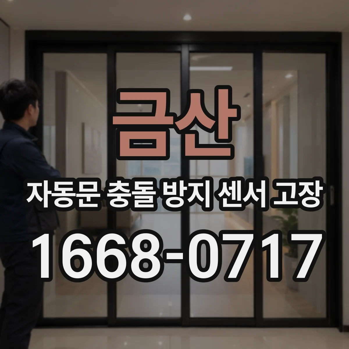 금산 자동문 충돌 방지 센서 고장