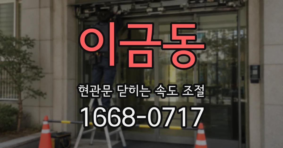 이금동 현관문 닫히는 속도 조절
