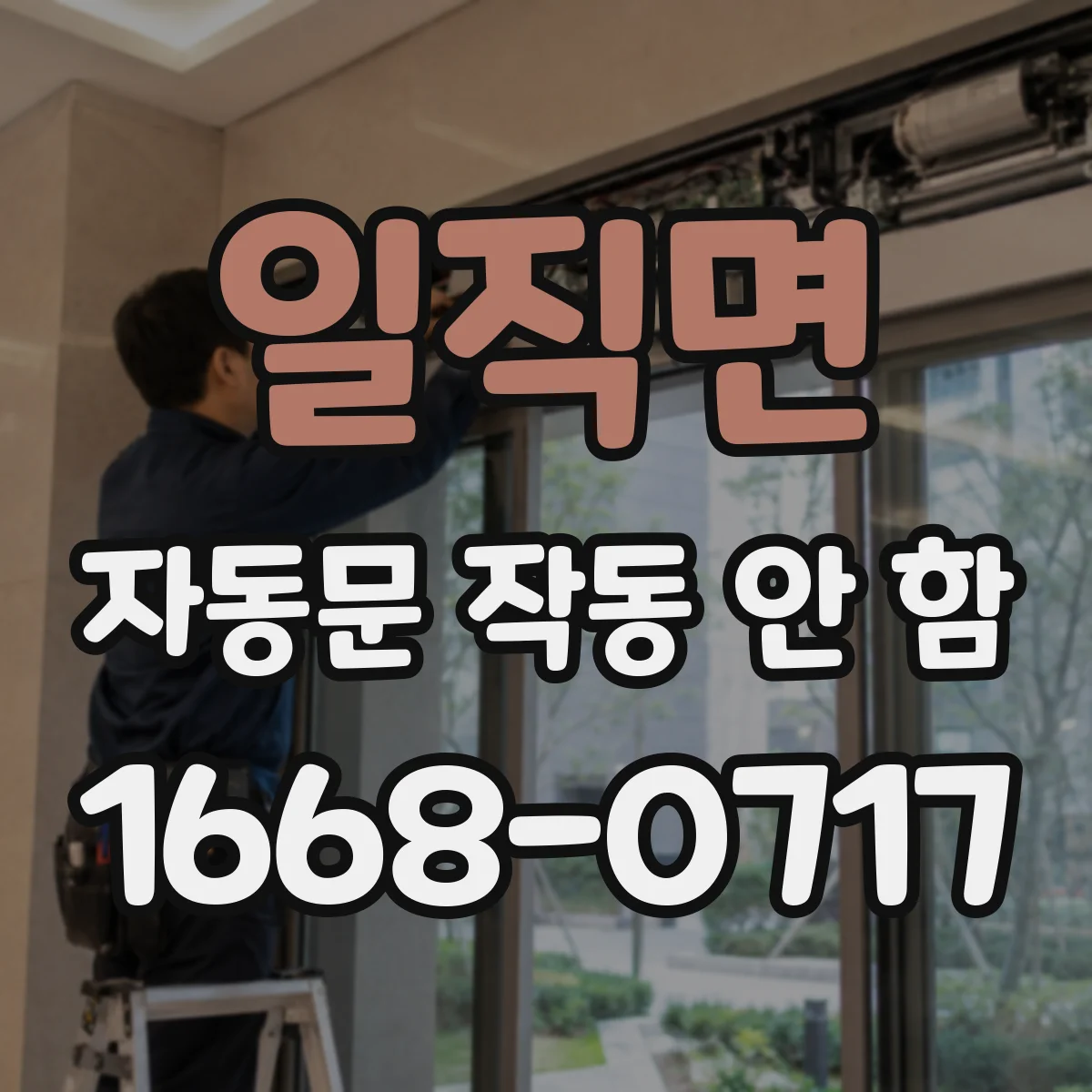 일직면 자동문 작동 안 함