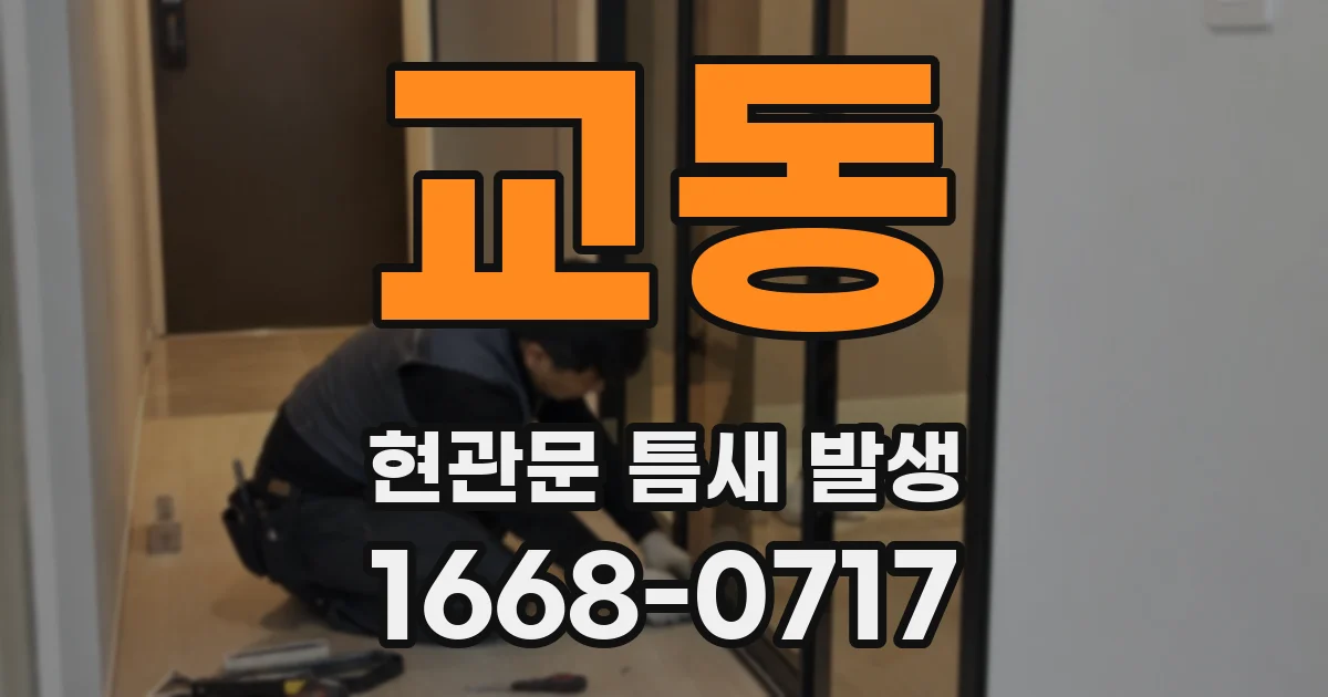 교동 현관문 틈새 발생