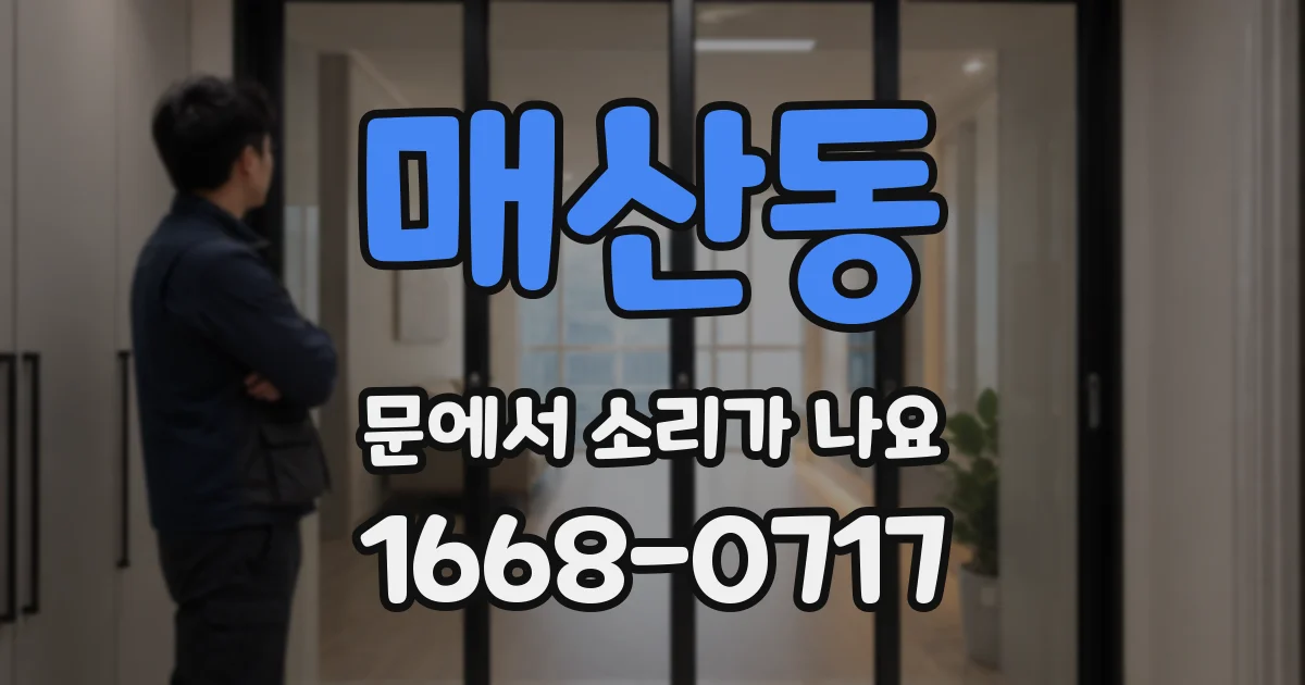 매산동 문에서 소리가 나요
