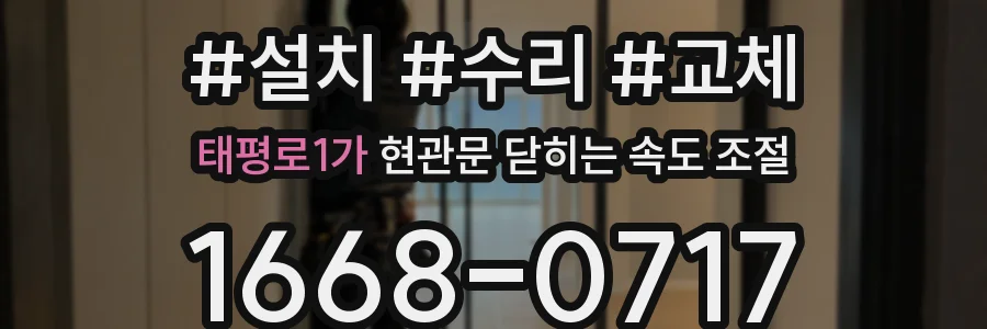 태평로1가 현관문 닫히는 속도 조절