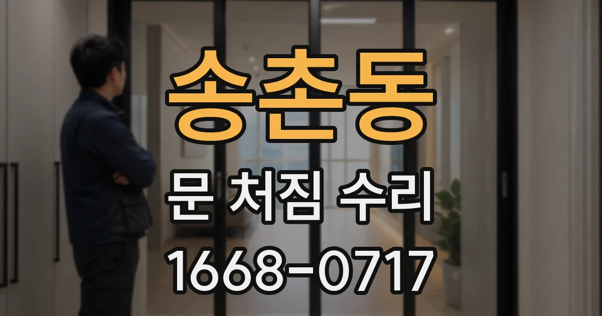 송촌동 문 처짐 수리