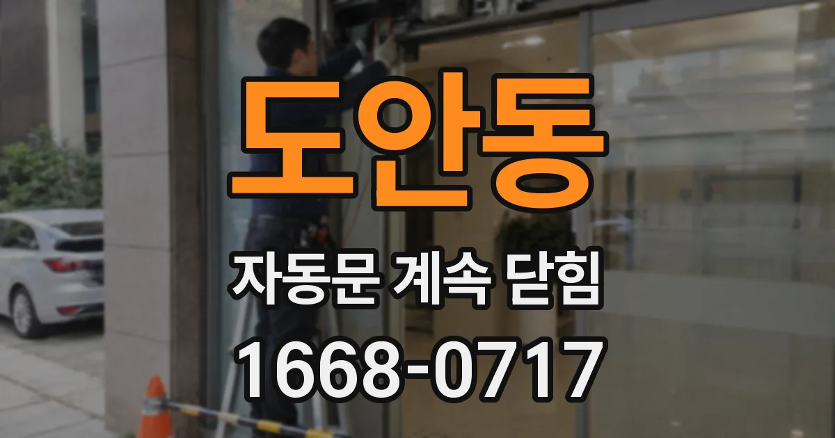 도안동 자동문 계속 닫힘