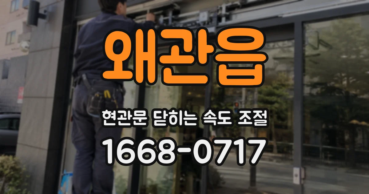왜관읍 현관문 닫히는 속도 조절