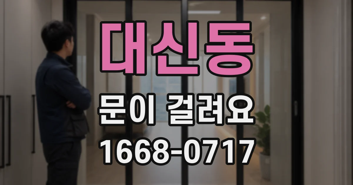 대신동 문이 걸려요