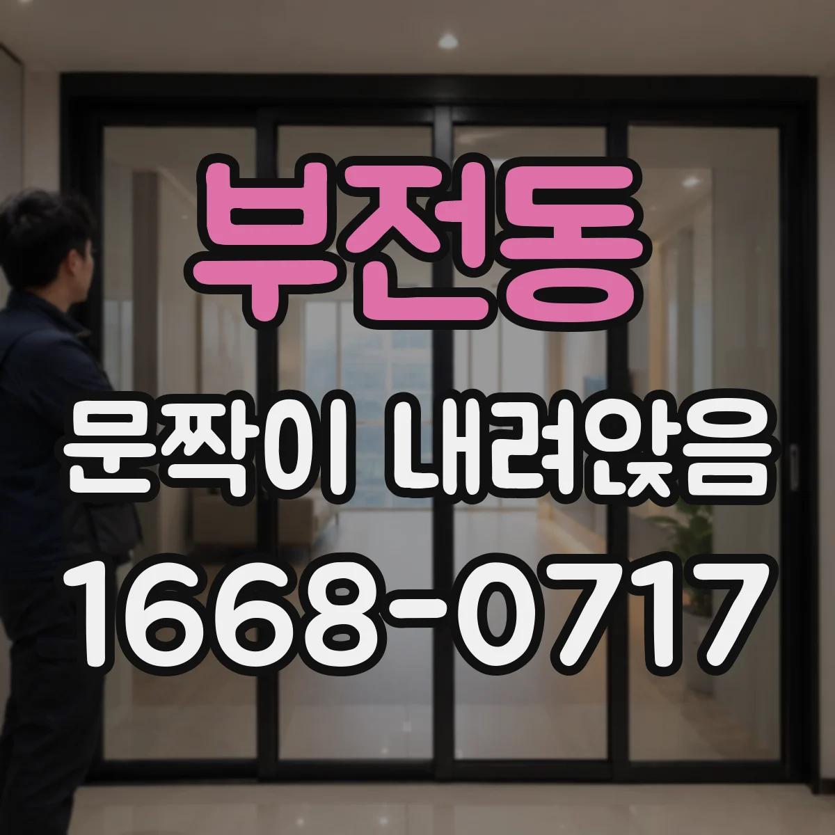 부전동 문짝이 내려앉음