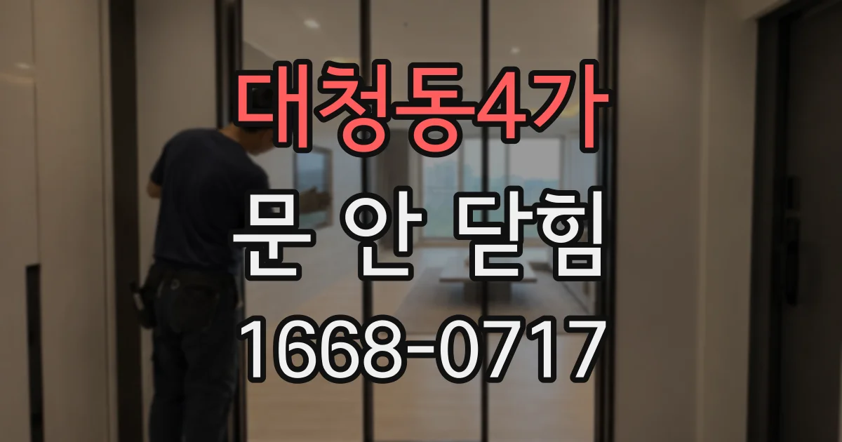 대청동4가 문 안 닫힘