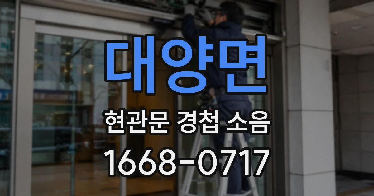 대양면 현관문 경첩 소음