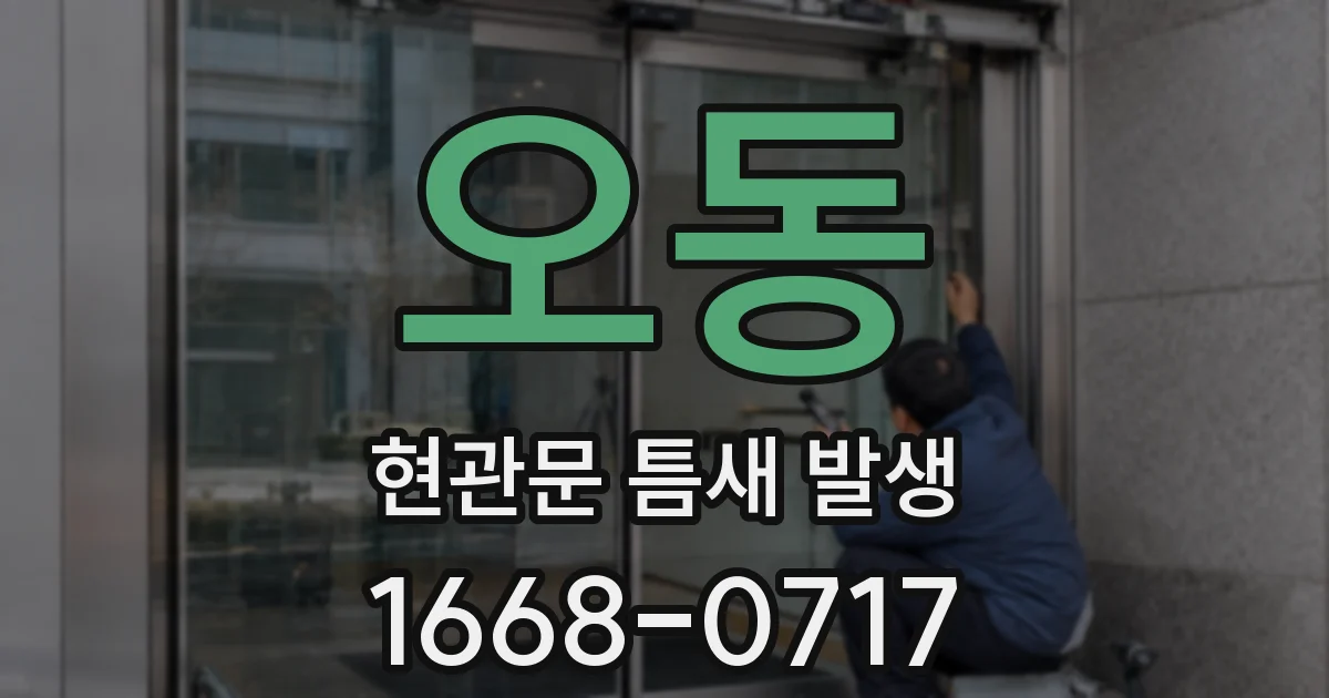 오동 현관문 틈새 발생