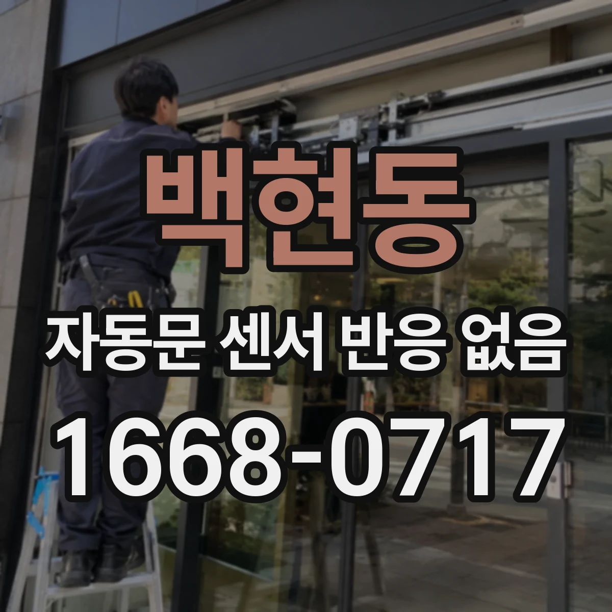 백현동 자동문 센서 반응 없음