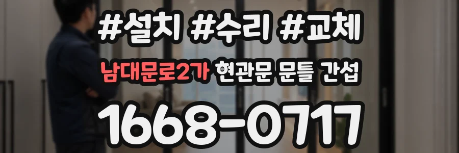남대문로2가 현관문 문틀 간섭