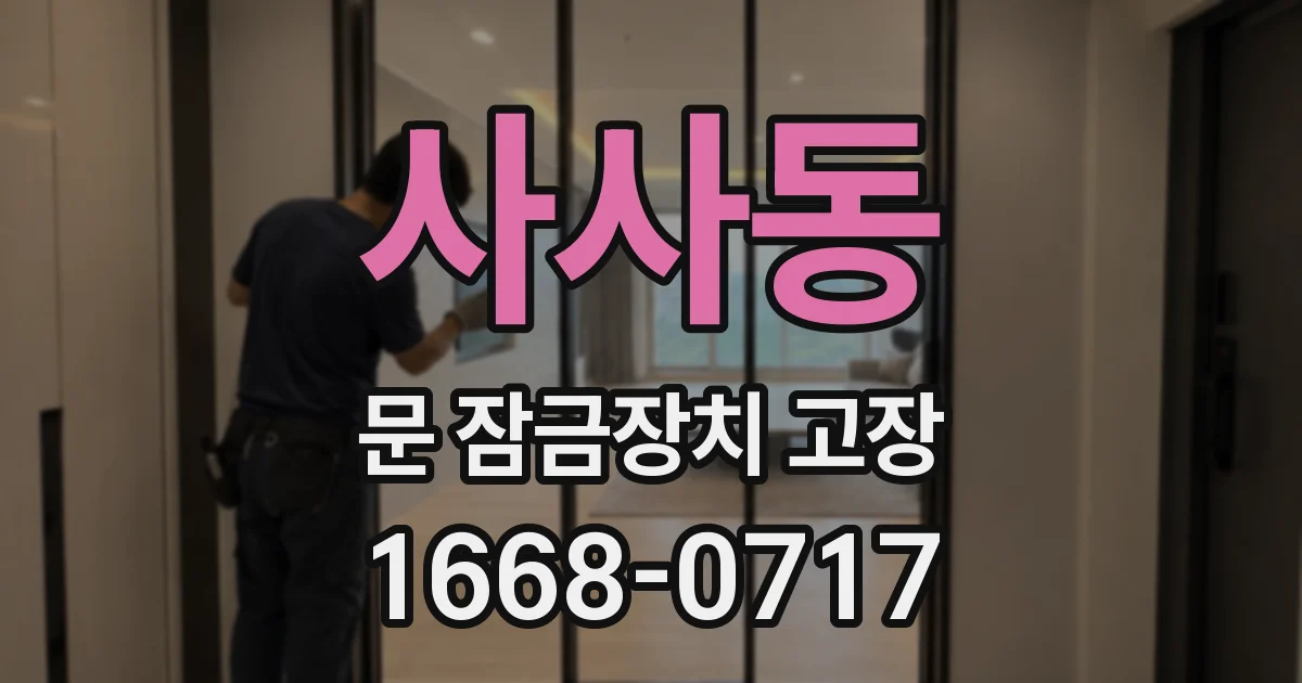 사사동 문 잠금장치 고장