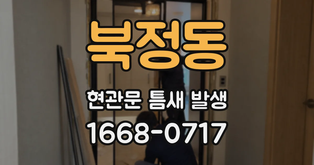 북정동 현관문 틈새 발생