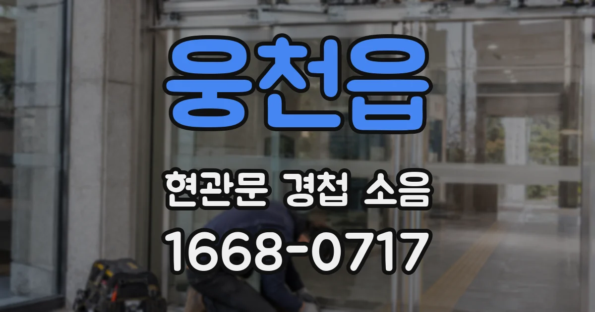 웅천읍 현관문 경첩 소음