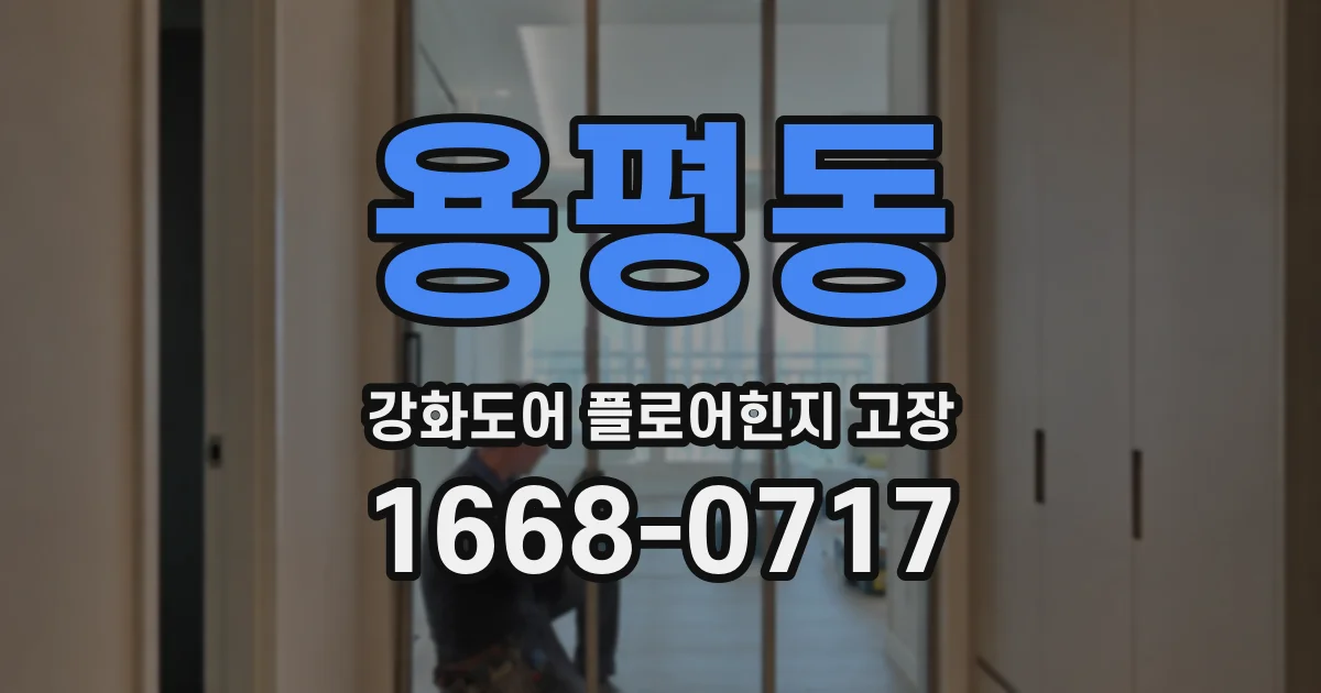 용평동 강화도어 플로어힌지 고장