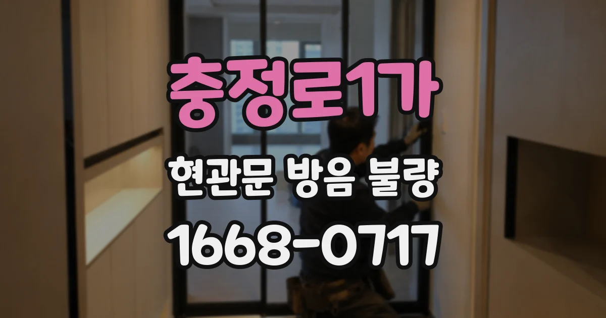 충정로1가 현관문 방음 불량