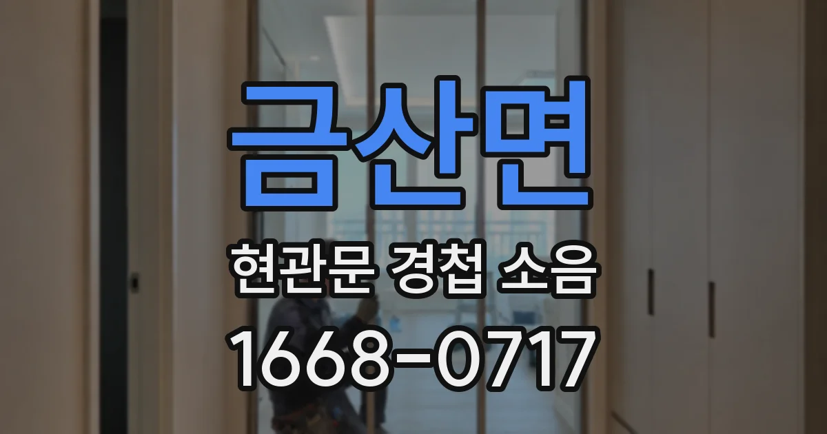 금산면 현관문 경첩 소음