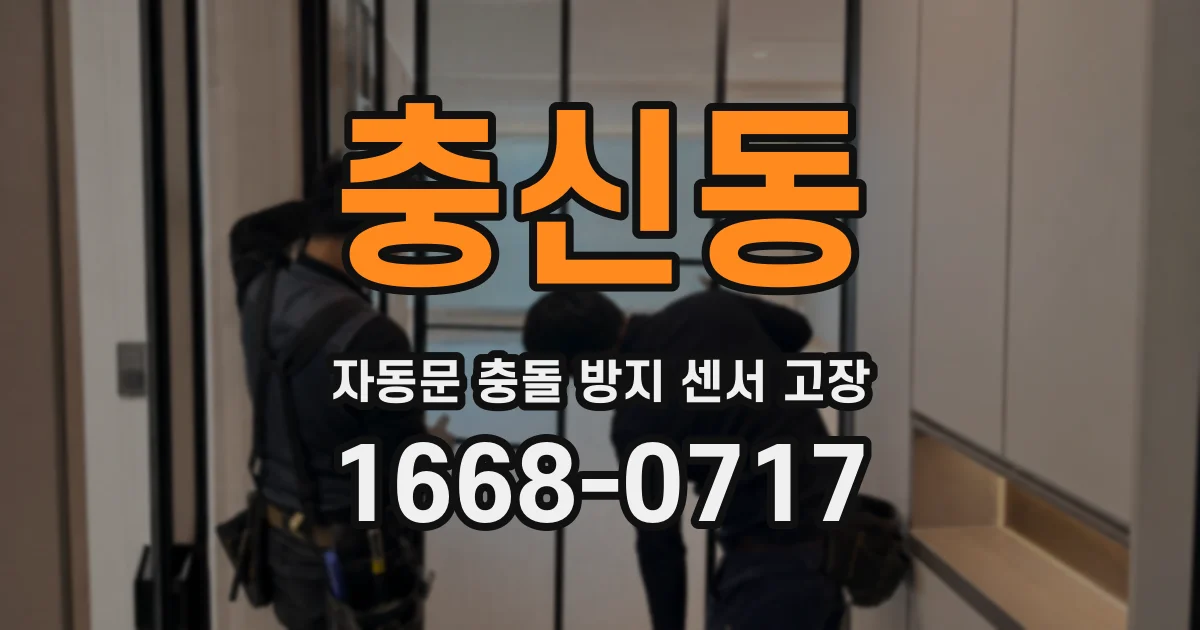 충신동 자동문 충돌 방지 센서 고장
