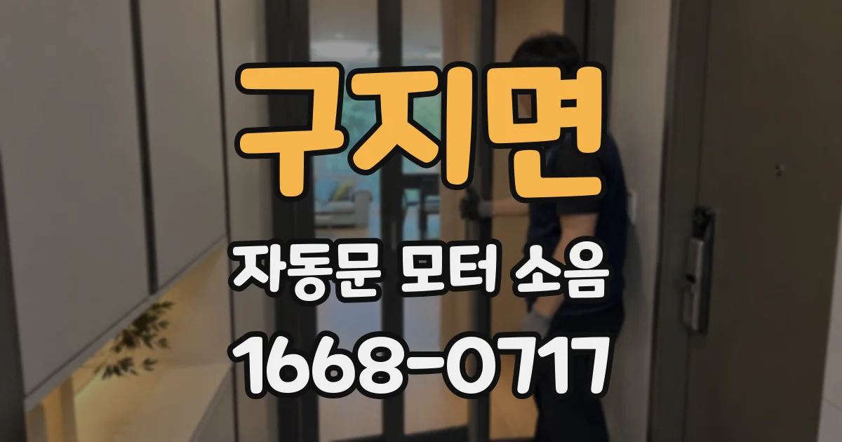 구지면 자동문 모터 소음