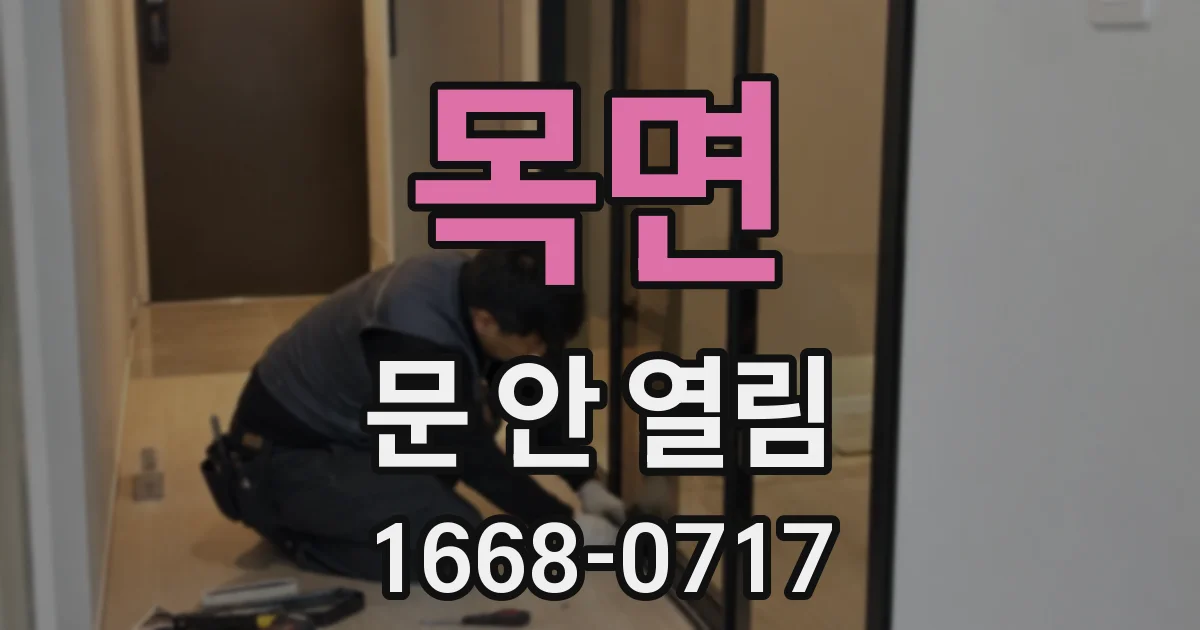 목면 문 안 열림