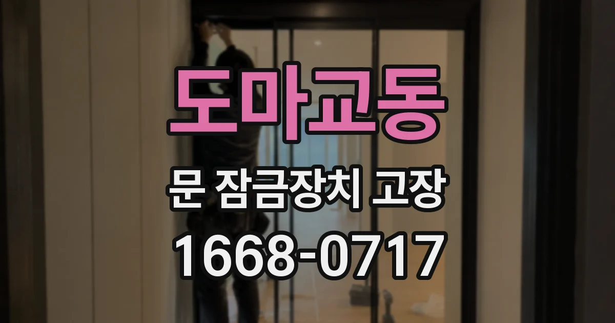 도마교동 문 잠금장치 고장
