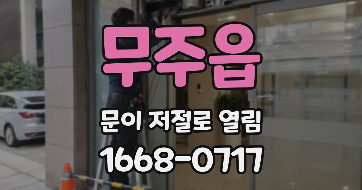 무주읍 문이 저절로 열림