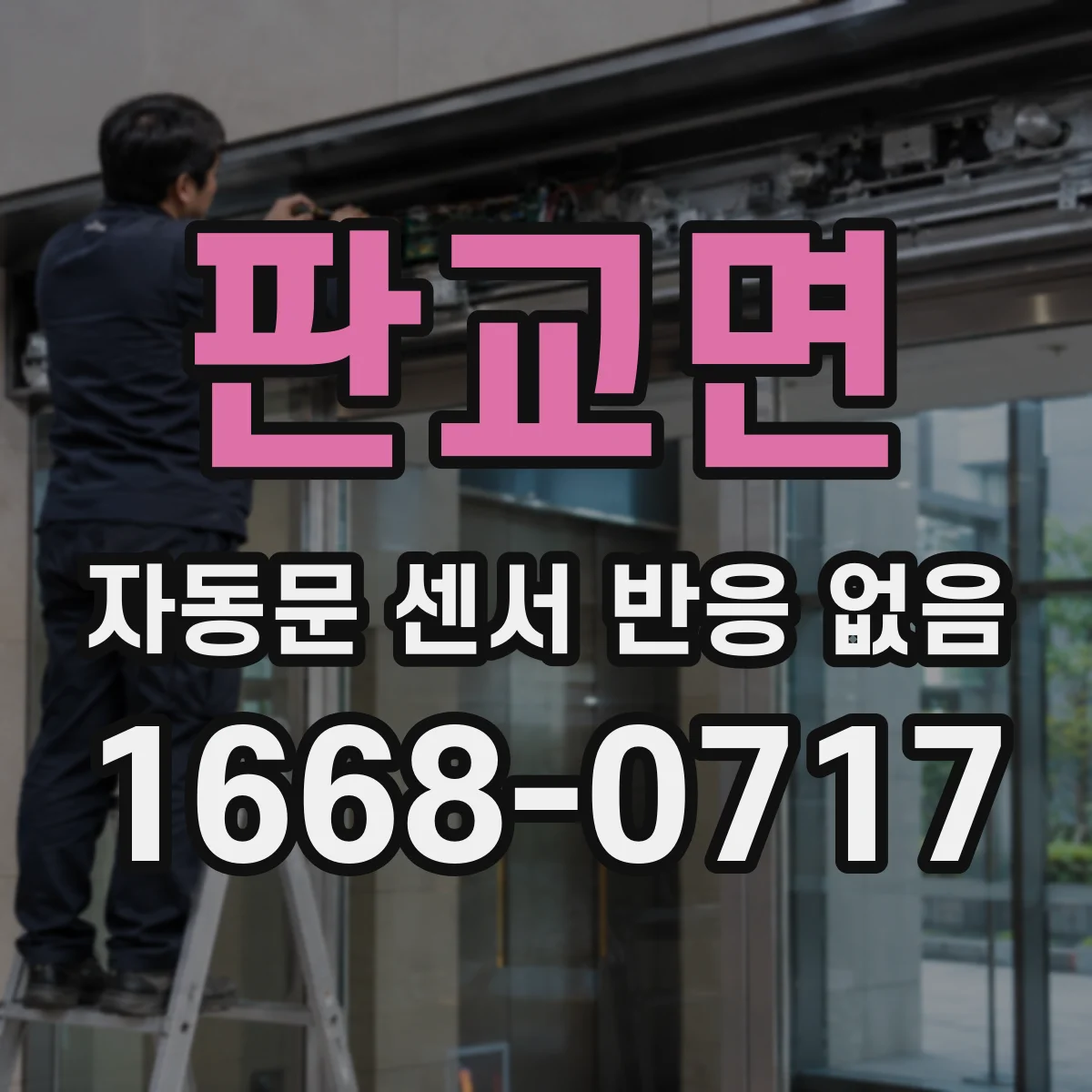 판교면 자동문 센서 반응 없음