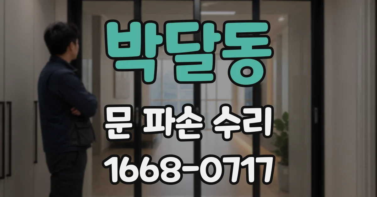 박달동 문 파손 수리