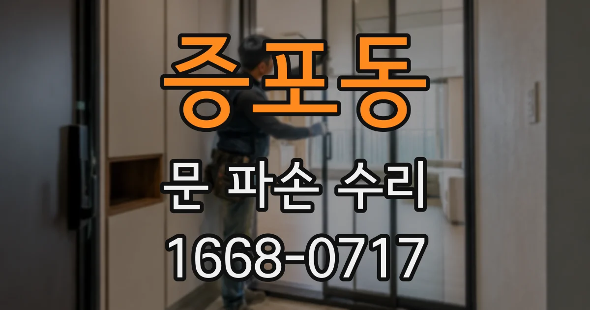 증포동 문 파손 수리
