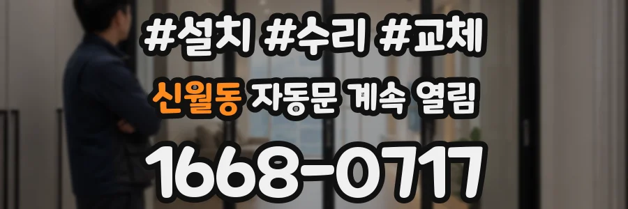 신월동 자동문 계속 열림