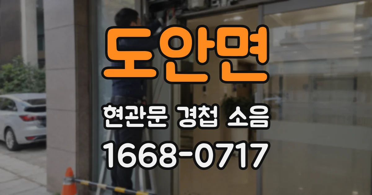 도안면 현관문 경첩 소음